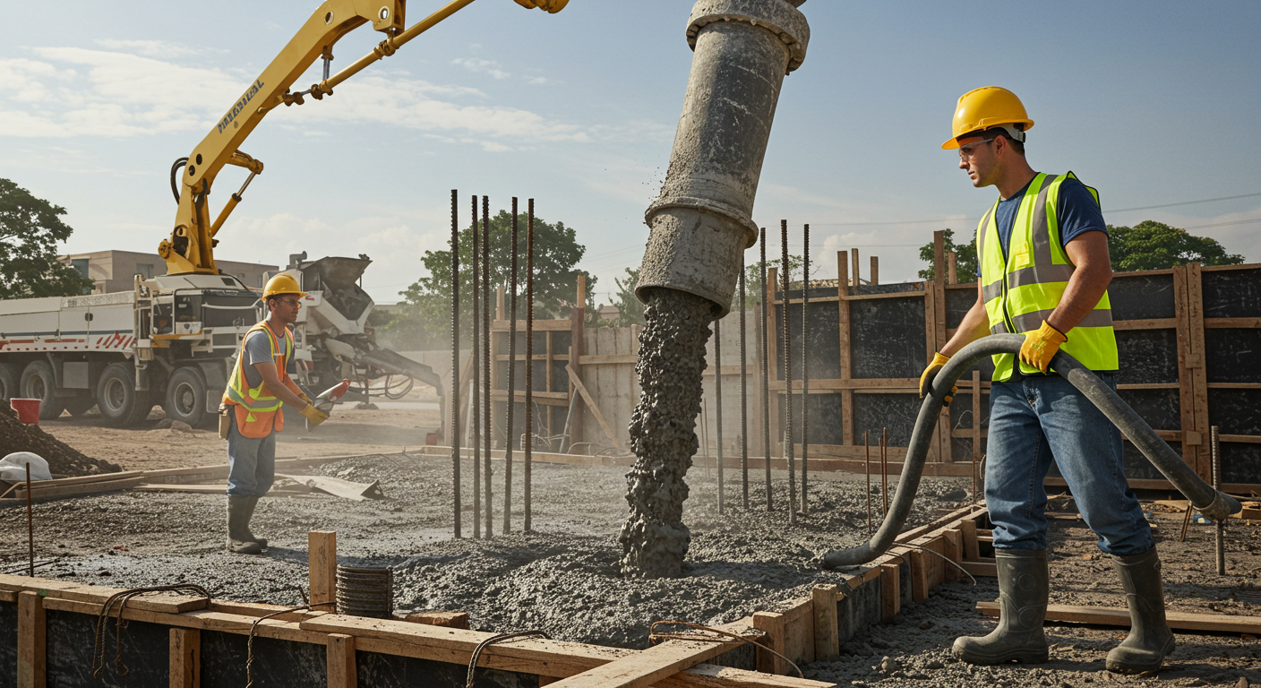 Lançamento de Concreto com Bombas